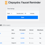 Clepsydra Faucet Reminder